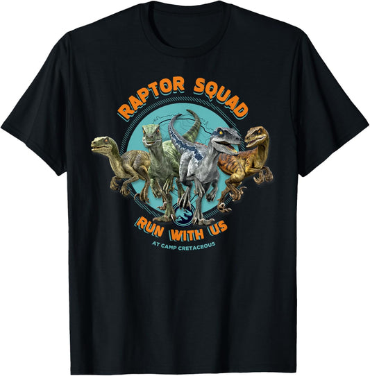Camp Cretaceous Raptor Squad Run With Us T-Shirt