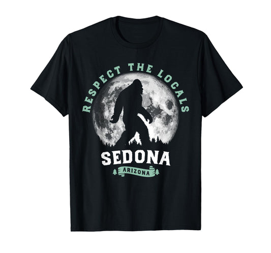 Sedona, Arizona Bigfoot Night Walk Retro Moon T-Shirt
