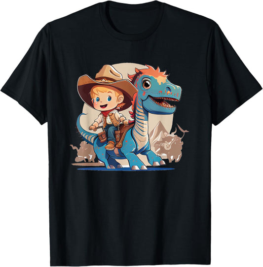 Dino Cowboy Dinosaur Rodeo Rider Nursery T-Shirt