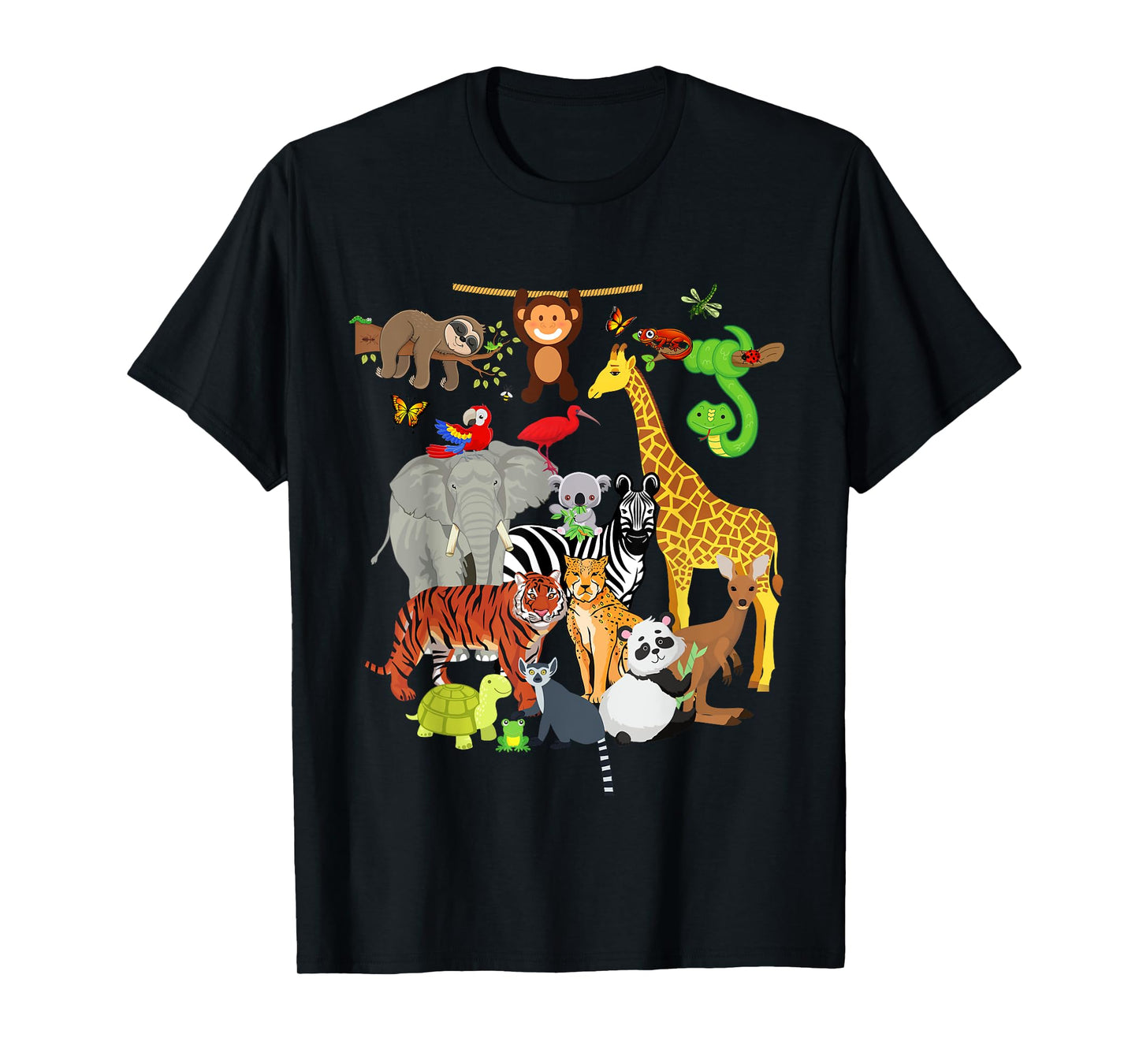 Zoo Animals Wildlife Birthday Party Zoo Day 26 Animals T-Shirt