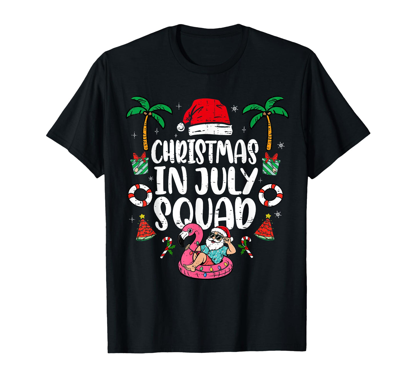 Christmas In July Squad Funny Summer Vacation Men Women Kids T-Shirt