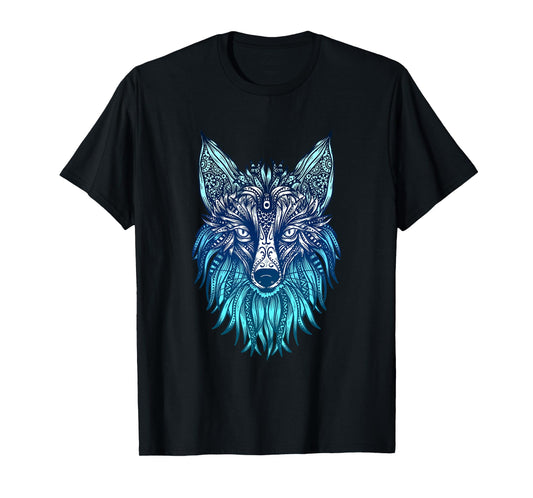 Arctic Fox Tribal Face Ornaments Antarctica Animal Fox T-Shirt