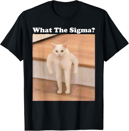What Sigma Meme Cat Meme Internet Memes Funny Meme Gen Z Pun T-Shirt
