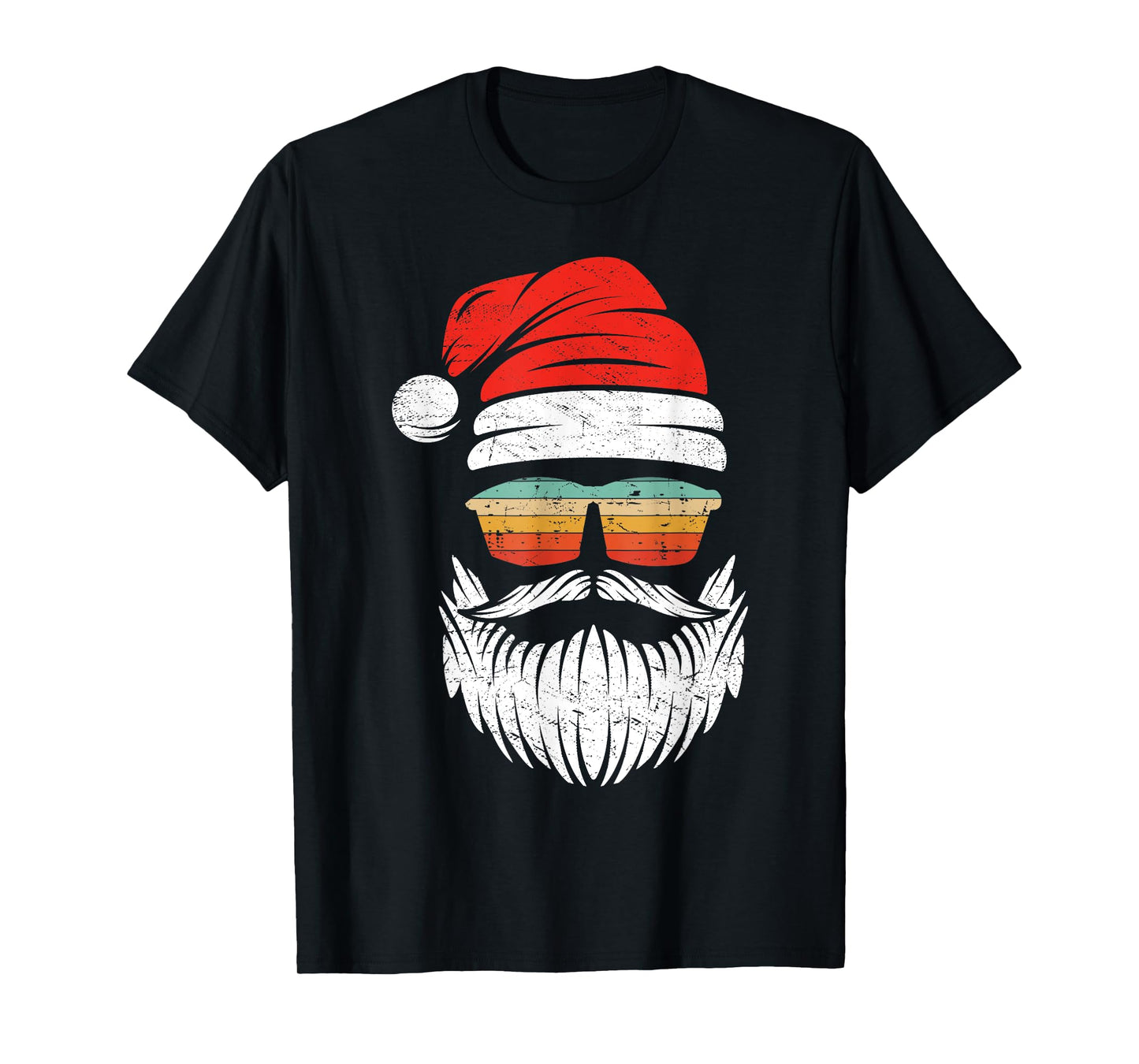 Santa Face Retro Sunglasses Christmas Xmas Men Women Kids T-Shirt