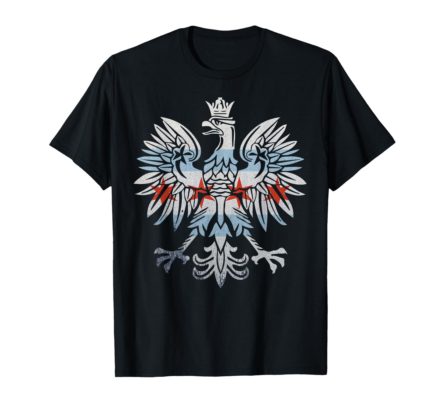 Cool Chicago Flag Polish Eagle | Funny Illinois Emblem Gift T-Shirt
