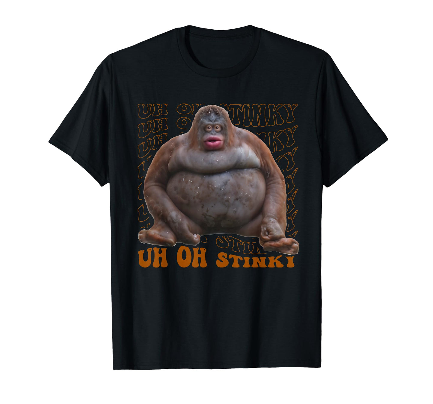 Uh Oh Stinky Poop Dank Memes Monkey Funny Orangutan Le Monke T-Shirt