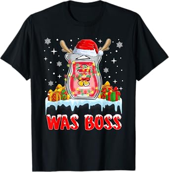 rjMY Wax Boss Christmas Lights Merry Xmas Waxing Lover Noel T-Shirt