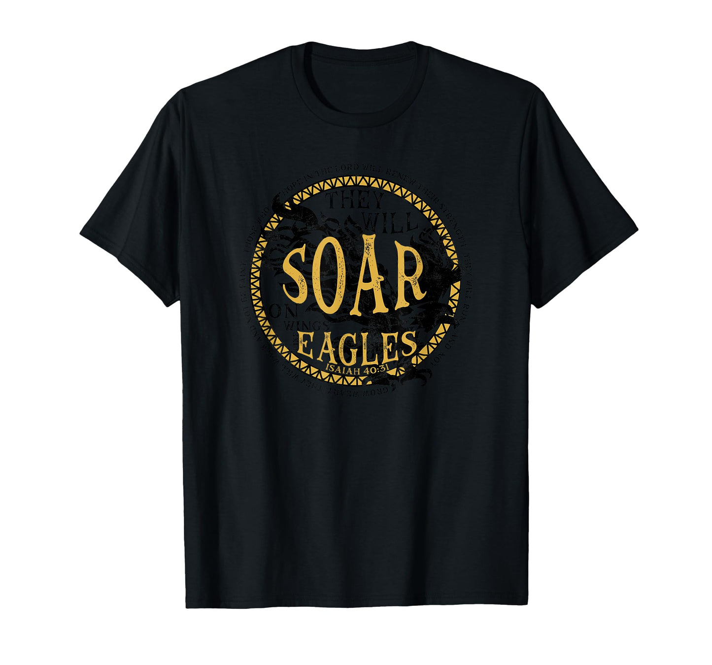 Soar on Wings Like Eagles Isaiah 40:31 Men's Christian T-Shirt