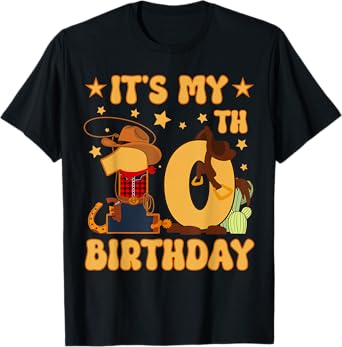 It's My 10th Birthday Cowboy Rodeo Horse 10 Year Old Boy T-Shirt