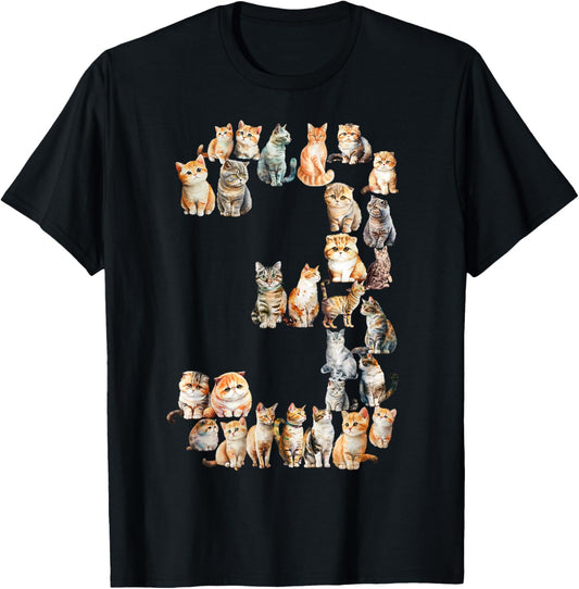 Toddler 3rd Birthday Cat Kitty Kitten Themed 3 Year Old Kids T-Shirt