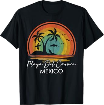 Playa Del Carmen Beach Mexico Summer Vacation Tropical T-Shirt