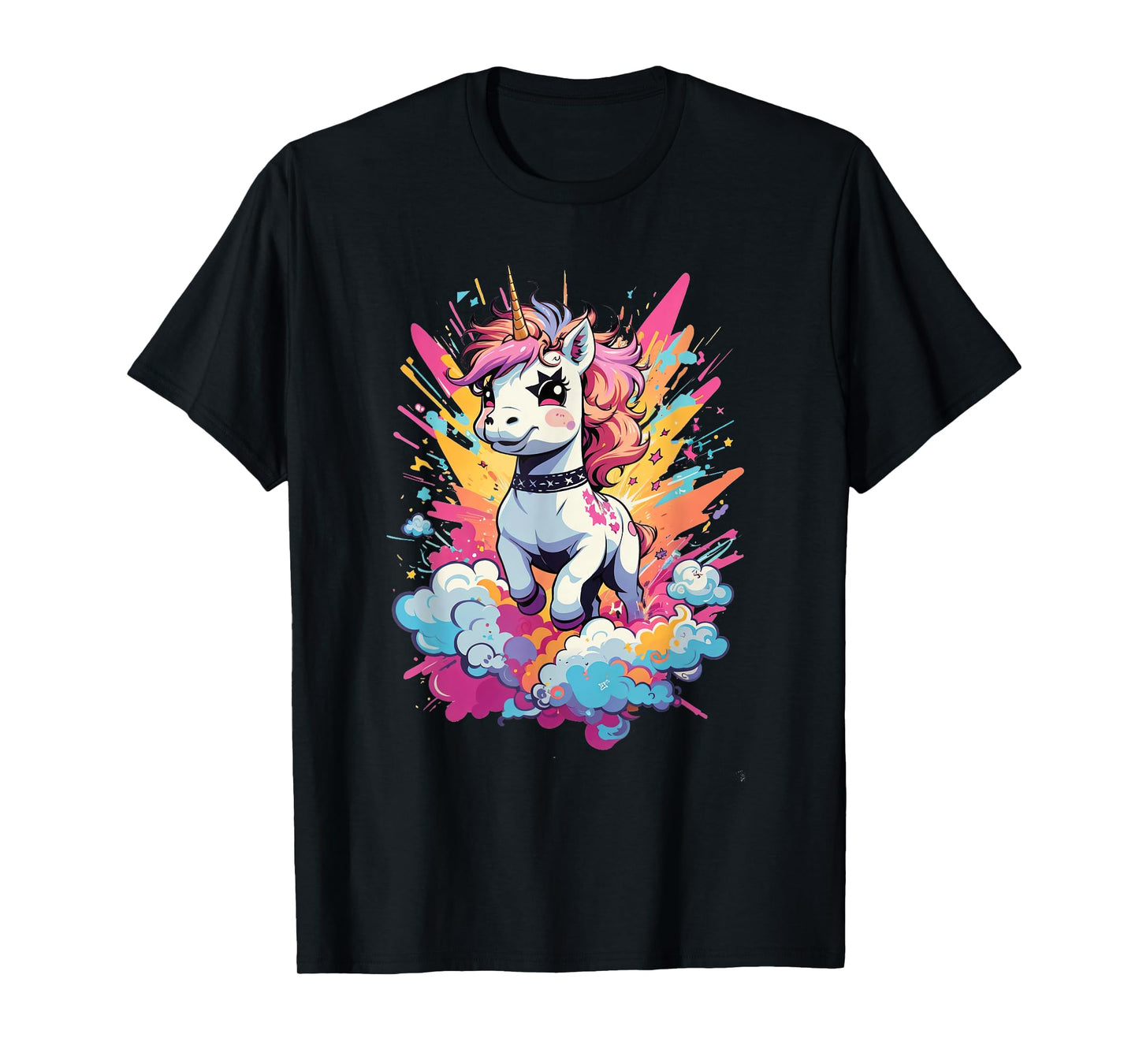 Punk Rock Unicorn - Tattooed Rhythms & Mythical Vibes Music T-Shirt