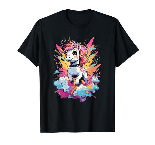 Punk Rock Unicorn - Tattooed Rhythms & Mythical Vibes Music T-Shirt