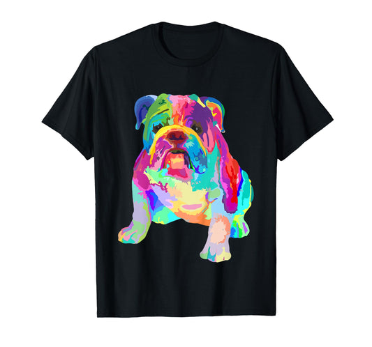 Boys Tshirts Colorful Cool Girls Shirts English Bulldog Kids T-Shirt