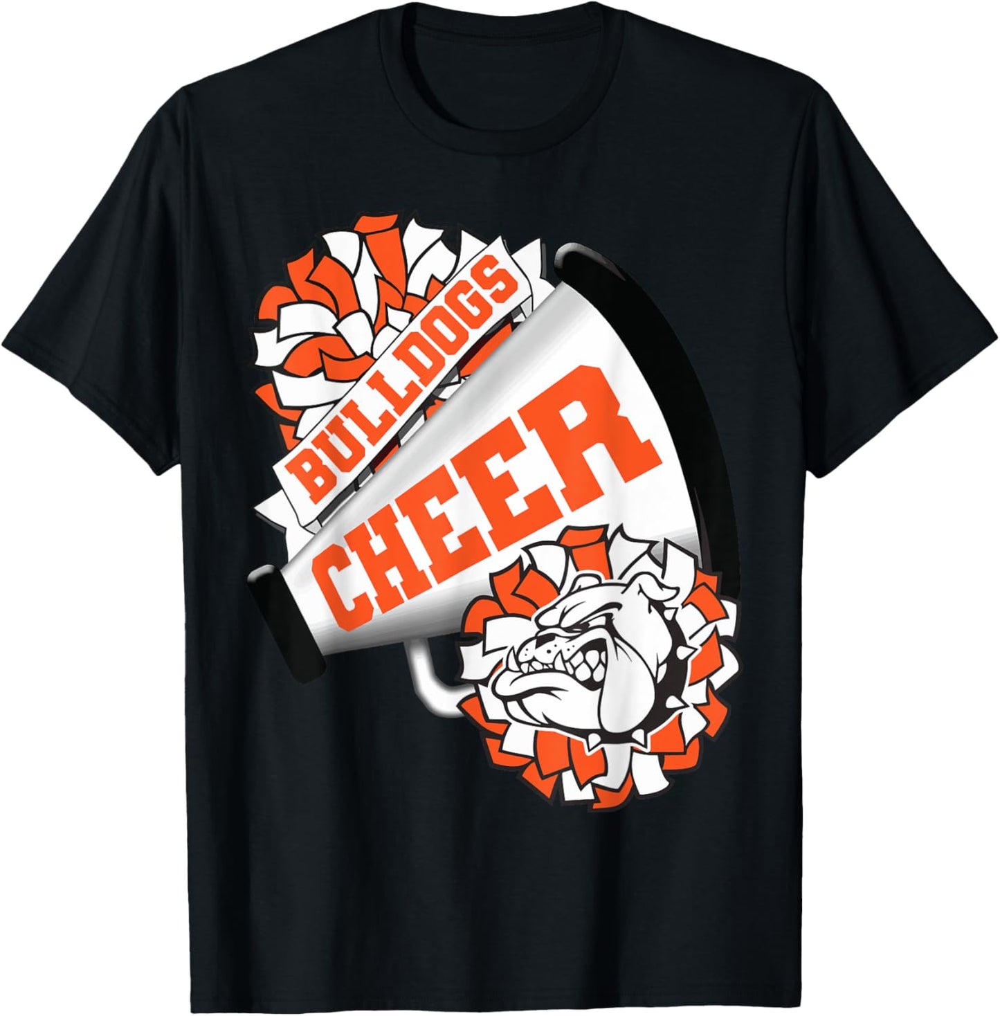 Bulldogs Cheerleading Back To School Cheer Team Orange T-Shirt