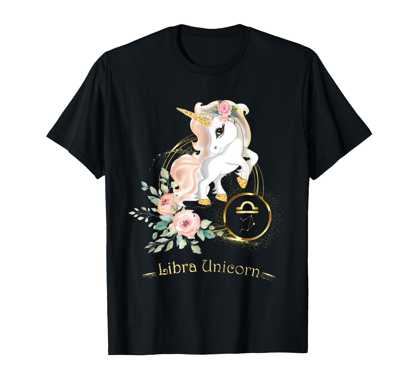 Libra Shirt Zodiac Unicorn Sign Astrology for Women Kids T-Shirt