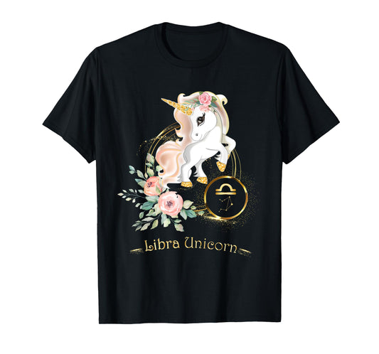 Libra Shirt Zodiac Unicorn Sign Astrology for Women Kids T-Shirt