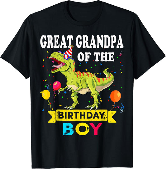 Great grandpa Of The Birthday Boy Dinosaur T-Rex Family T-Shirt