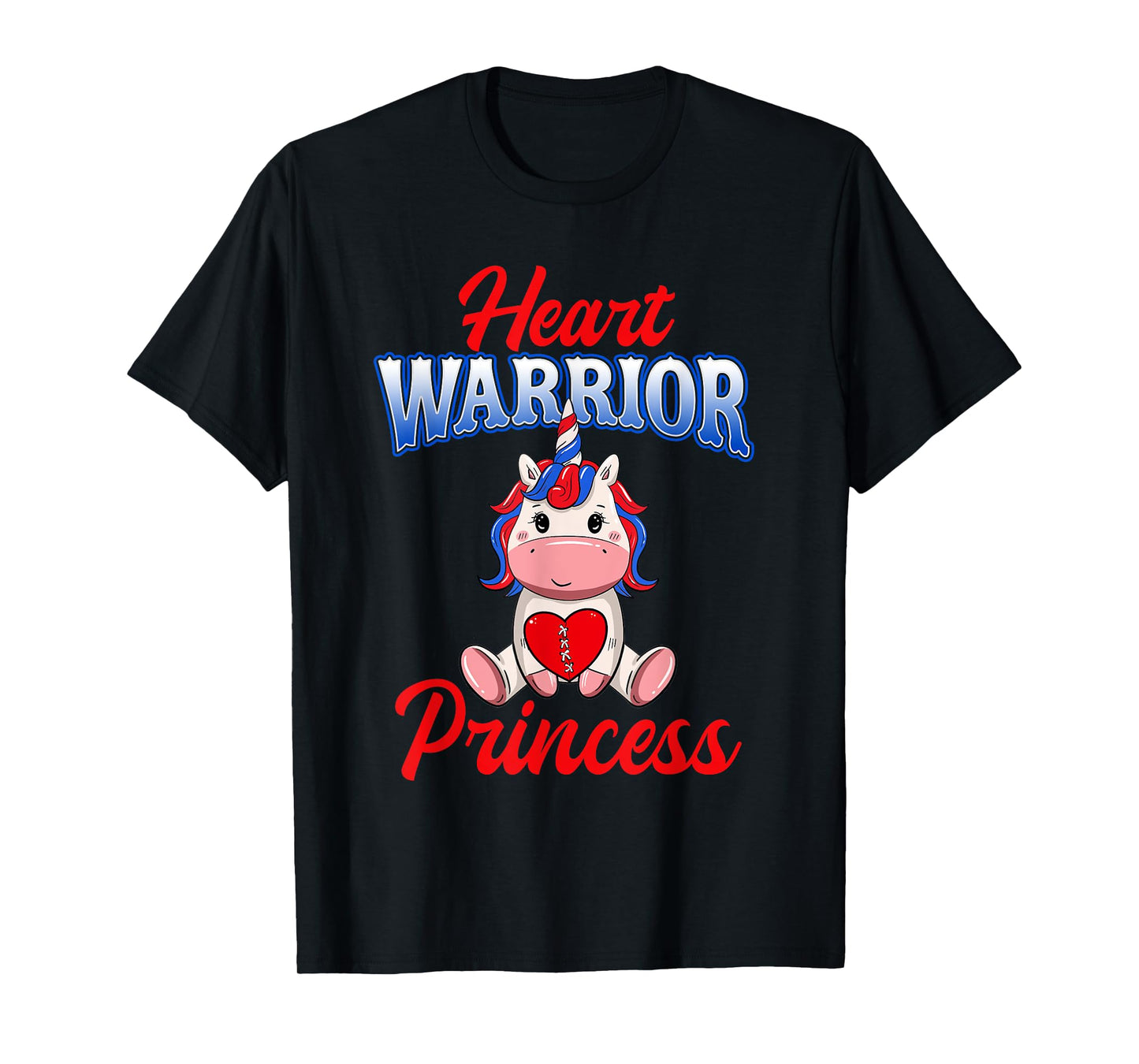 Unicorn Heart Warrior Princess CHD Awareness Shirts Girls T-Shirt