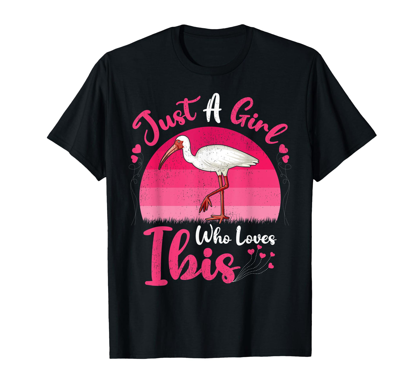 Vintage Ibis Bird Lover Just A Girl Who Loves Ibis T-Shirt