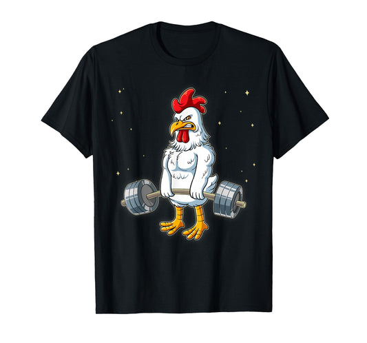 Chicken Gym Weight Training Deadlift T-Shirt
