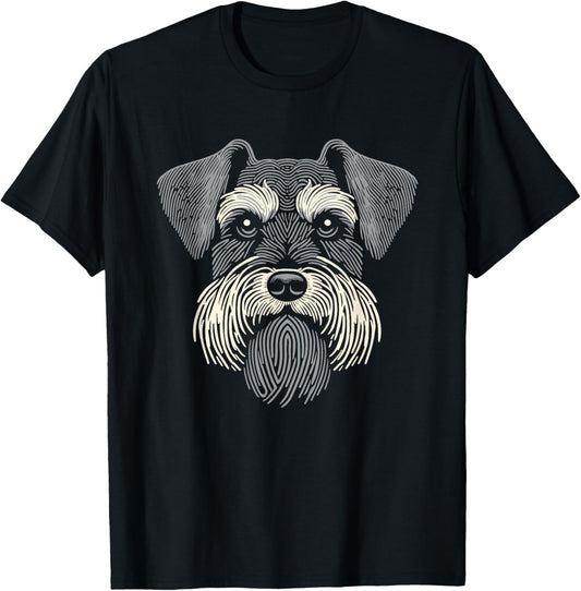 Schnauzer Fingerprint Dog Breed - Pet Schnauzer T-Shirt