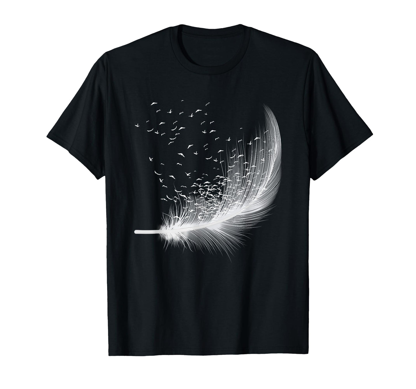 Bird Feather Silhouette Image Birdwatcher Birdwatching Lover T-Shirt