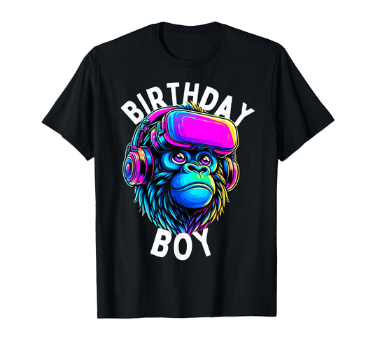 Gorilla Birthday Funny Gorilla Boys Adult Girls Family Party T-Shirt