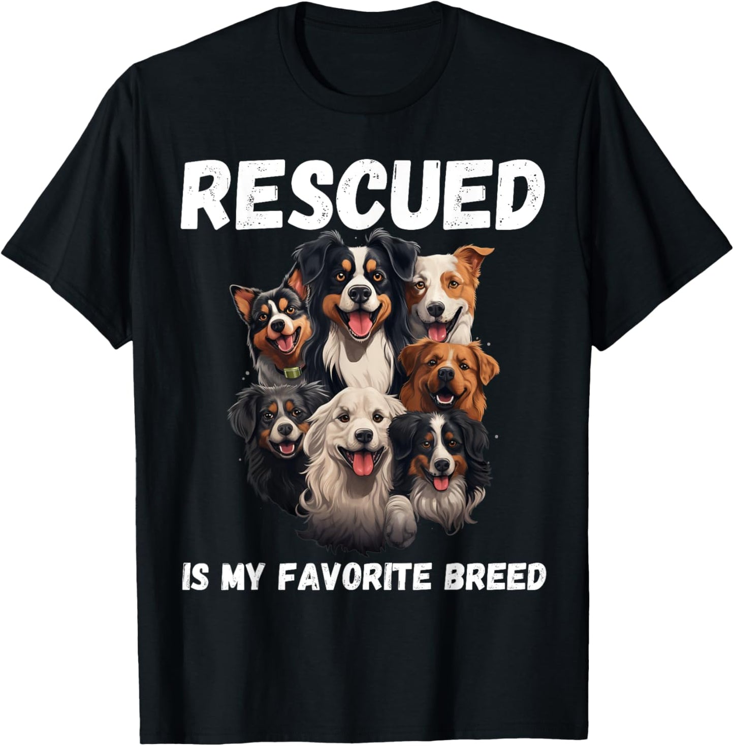 Rescued Is My Favorite Breed Animal Rescue T-Shirt