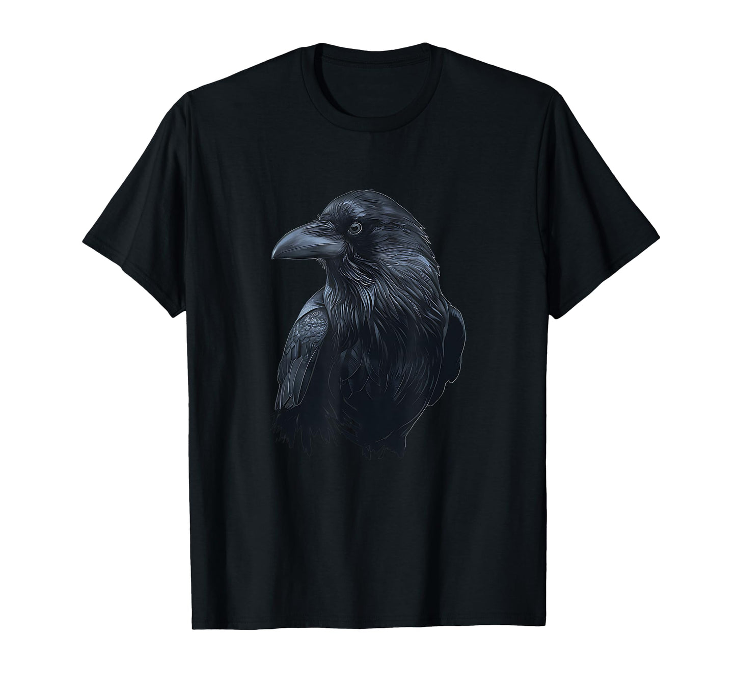 Raven Head Costume Black art Vintage Black Bird Crow Rraven T-Shirt