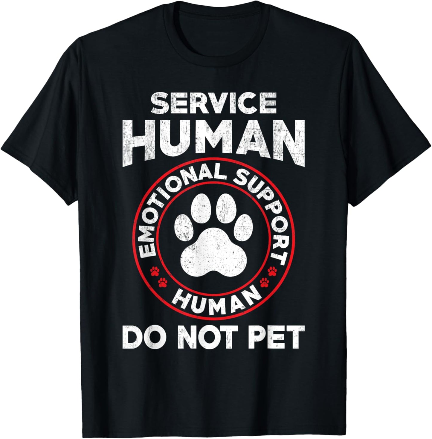 Service Dog Human Do Not Pet Funny Rescue Dog Owner Vintage T-Shirt