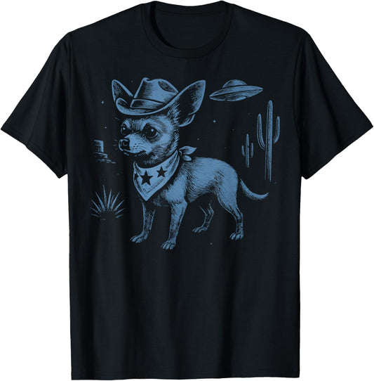 Cowboy Chihuahua UFO T-Shirt