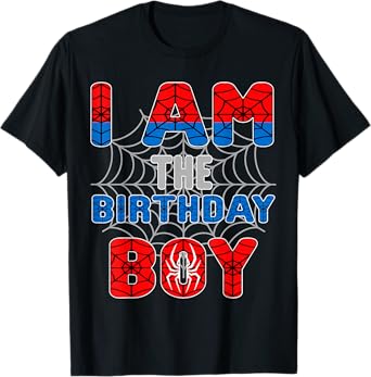 Spider Web Birthday Party I'm The Birthday Boy T-Shirt