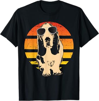 99 Gifts Basset Hound Dog Unisex-Adults T-Shirt Black Small
