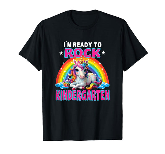Rock Kindergarten Back To School gift girls Dabbing Unicorn T-Shirt