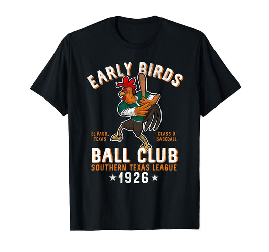 El Paso Early Birds Retro Minor League Baseball Team T-Shirt