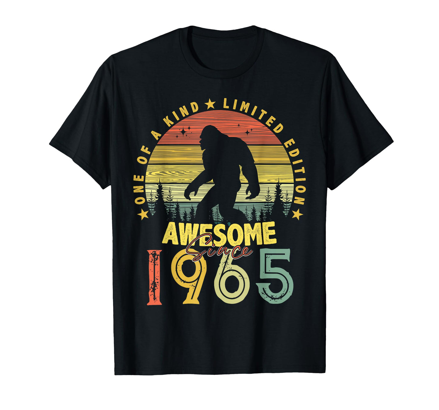Awesome Since 1965 59th Birthday Gifts Bigfoot Born in 1965 T-Shirt