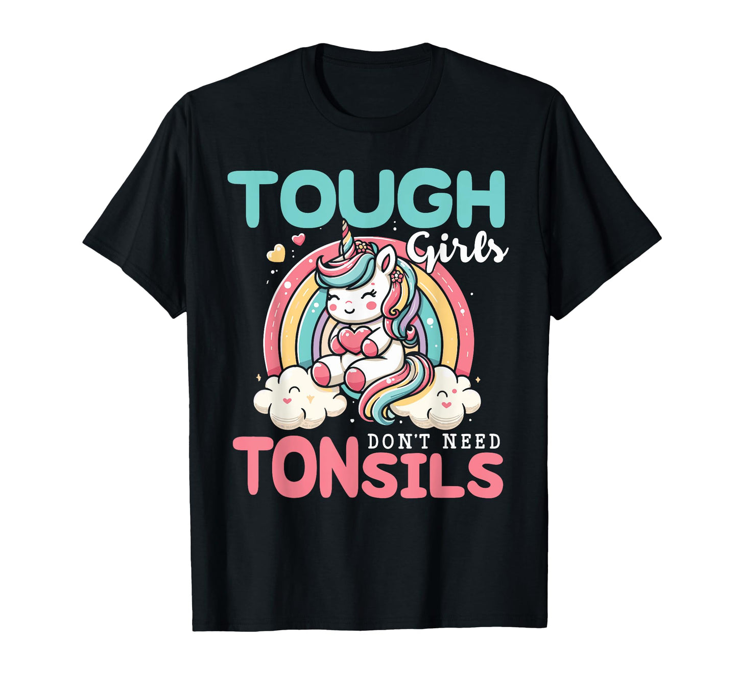 Tonsil Surgery Recovery Shirt Girls Unicorn Tonsil Removal T-Shirt
