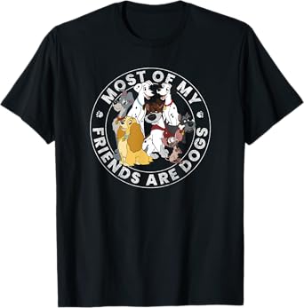Disney Classic Group Most Of My Friends Are Dogs T-Shirt