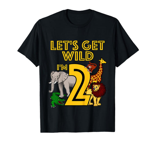 2 Year Old Zoo Birthday Shirt Safari Jungle Animal 2nd Gift T-Shirt