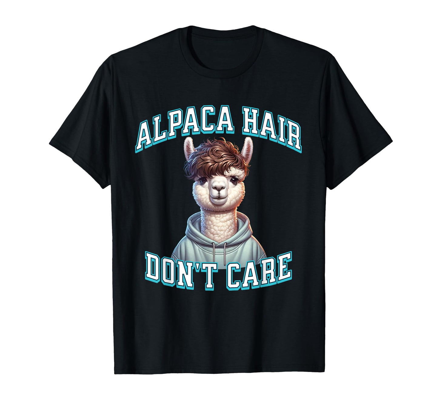 Alpaca Hair Gen Z Trendy Broccoli Haircut Perm Funny Meme T-Shirt