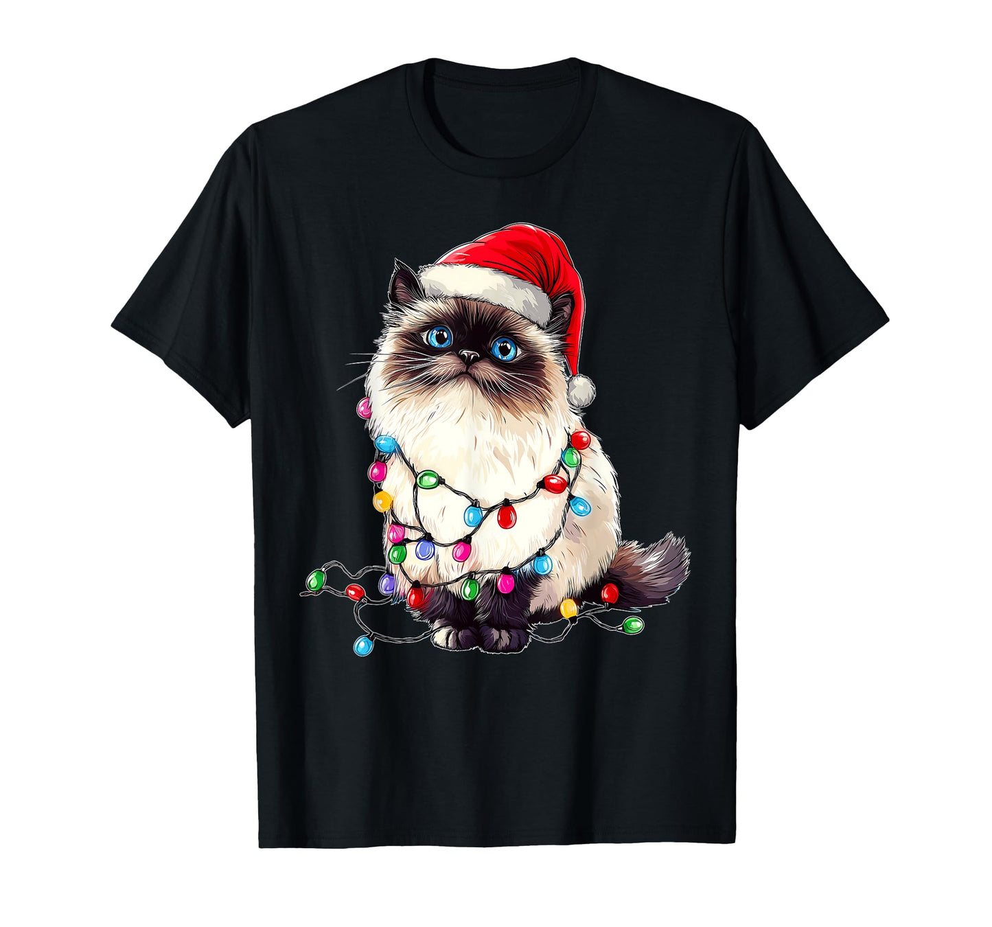 Himalayan Cat Christmas Hat Xmas T-Shirt