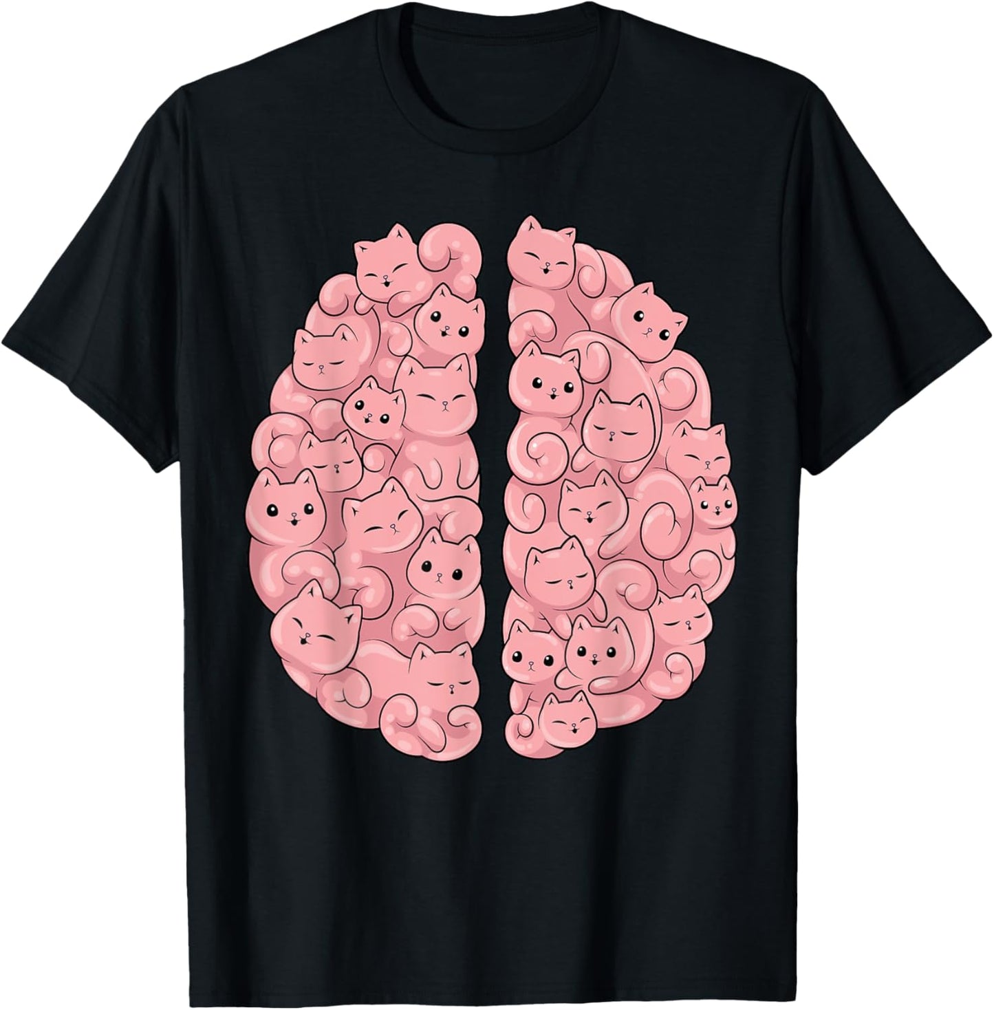 Funny Cat Shirt Brain Cat Anatomy Neuroscience Neurologist T-Shirt