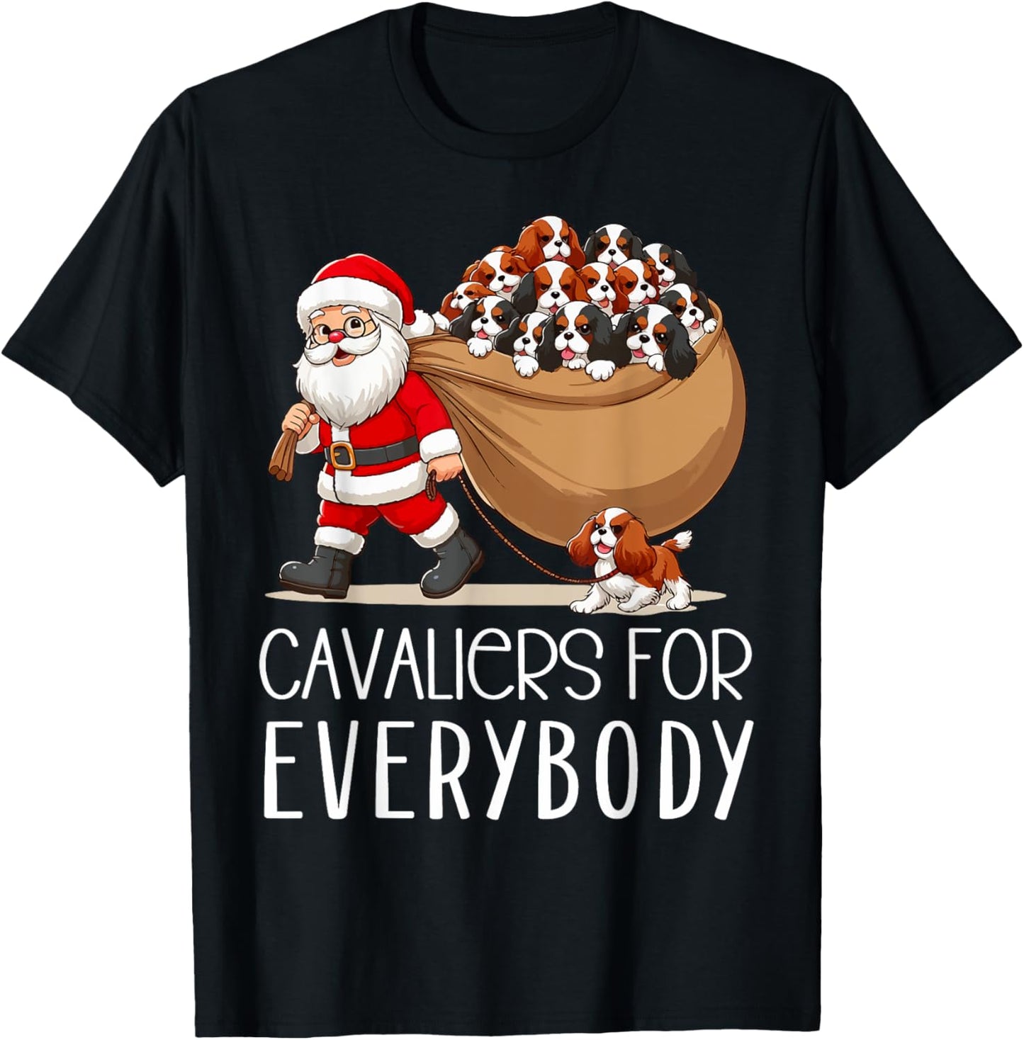 Cavalier King Charles Spaniel Christmas Funny Cavalier Dog T-Shirt