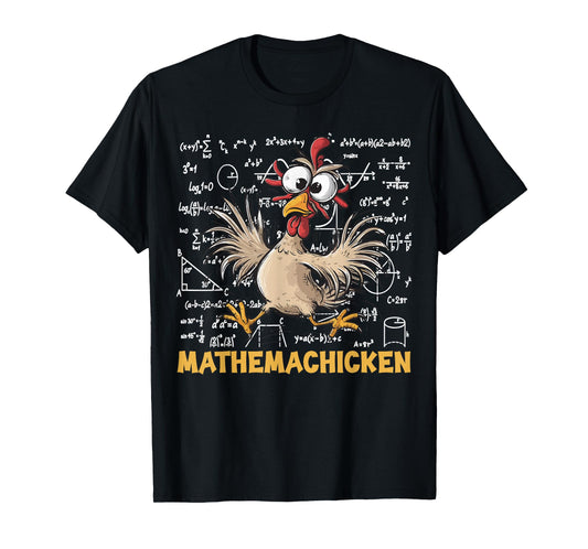 Mathemachicken Funny Chicken Math Teacher Back To School T-Shirt