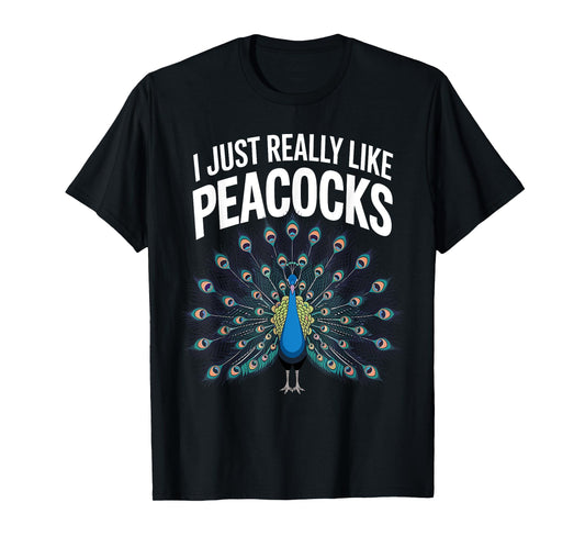 Funny Peacock Art For Men Women Adult Feather Peacock Lover T-Shirt