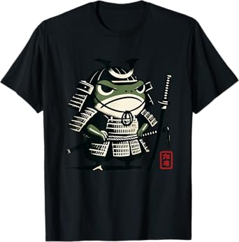 Samurai Grumpy Frog - Matsumoto Hoji Style T-Shirt
