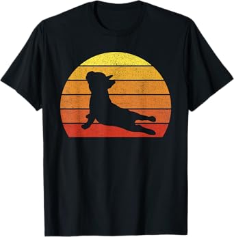 Retro Vintage French Bulldog Shirt Yoga Funny French Bulldog T-Shirt