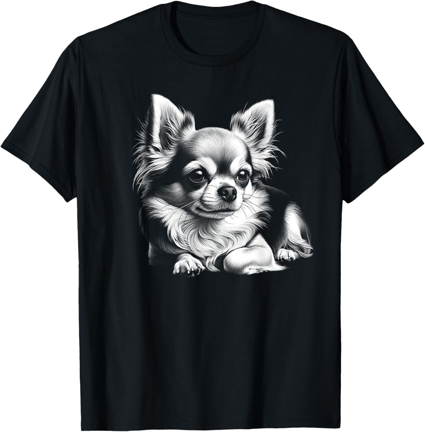 Chihuahua Portrait in Lying Poser T-Shirt