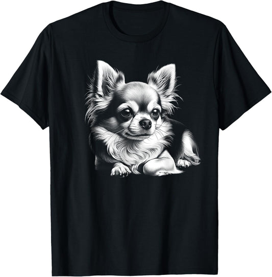 Chihuahua Portrait in Lying Poser T-Shirt
